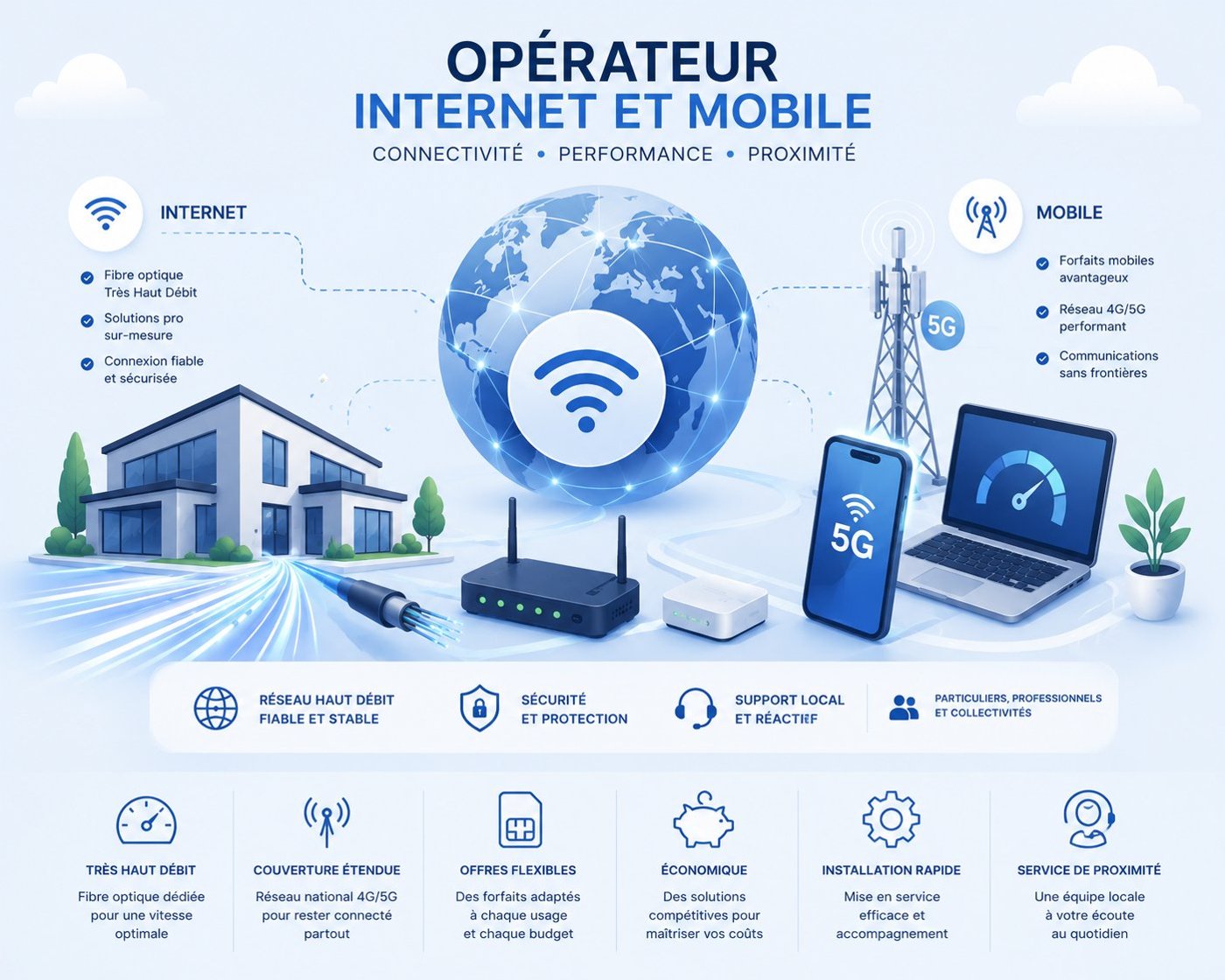 Accès internet, fibre et lignes SIP